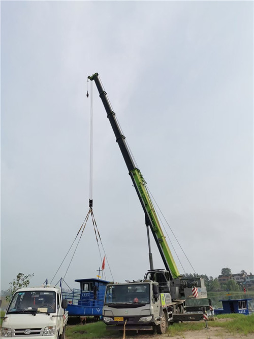 涡阳县桥梁建设吊装案例